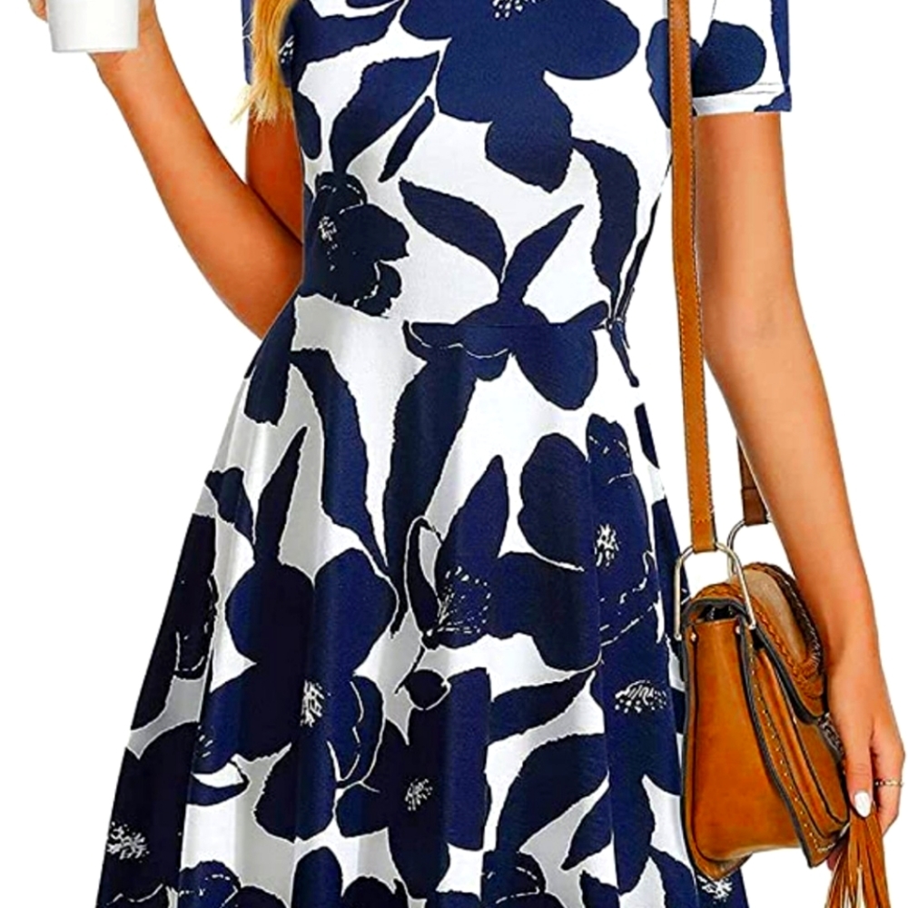 Blue flower dress XL